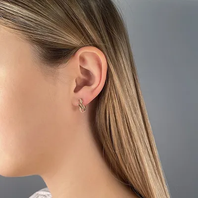 Золотые серьги с бриллиантами 0.886Ct VS2/L, VG-Cut (id 104732250), купить  в Казахстане, цена на Satu.kz