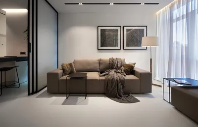 Гостинная и спальня в одной комнате 17 кв м - идеи дизайна интерьера |  Houzz Россия